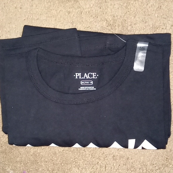 The Children's Place-Black "Mama's Boy" Short Sleeve Tee-(XXL)16 - Picture 1 of 4